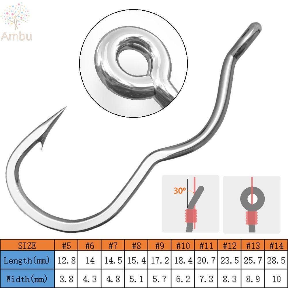 Ambu 12 ชิ้น/แพ็คเบ็ดตกปลา,Sharp Barbed Anti SlipอัตโนมัติFlip Fishhook,เหล็กคาร์บอนสูงพร้อมEye Fishing Tackle