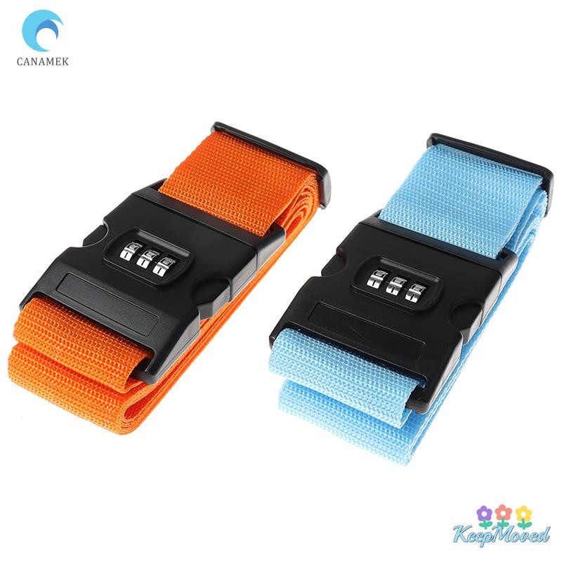 Keepmoved 1 PC กระเป๋าเดินทางกระเป๋าเดินทาง Secure Lock เข็มขัดสายรัดไนลอนทนทานใหม่