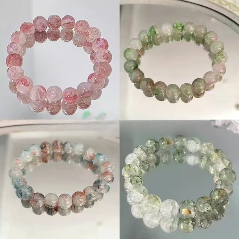 สร้อยข้อมือลูกปัดคริสตัลหลายสีสร้อยข้อมือสไตล์จีนแฟชั่น อิน สร้อยข้อมือสําหรับผู้หญิงสาวของขวัญอุปกรณ์เสริมเครื่องประดับ