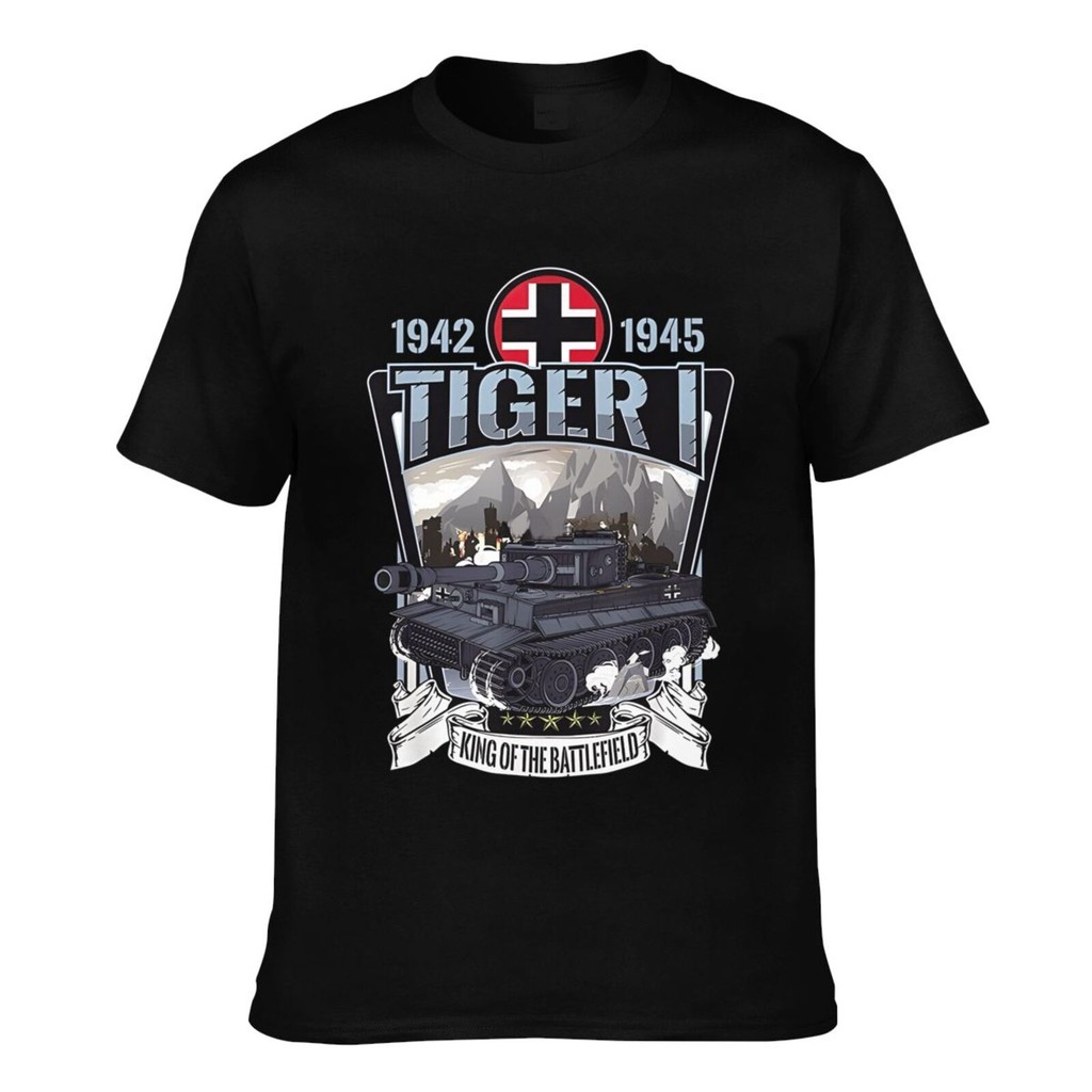 เสื้อยืดสั่งทําผู้ชาย Vintage World War 2 German Tank Tiger I