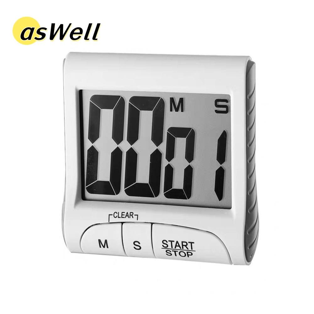 Aswell LCD Digital Timer, Multifunctional Big Screen Cooking Baking Timer,สไตล์เรียบง่ายไม่มีแบตเตอรี่นาฬิกาลง