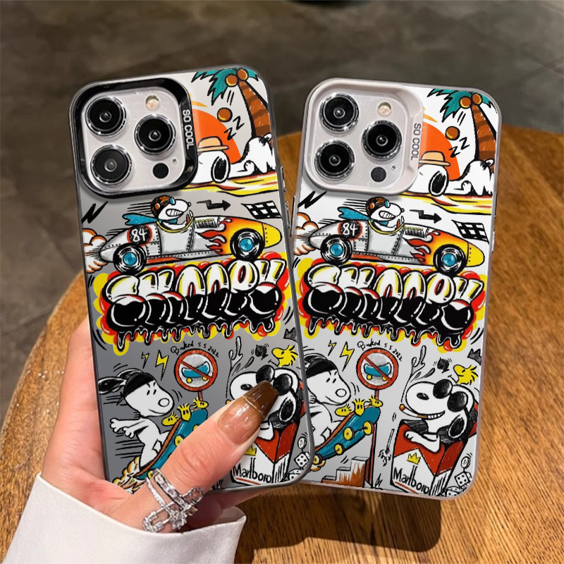 🔥ส่งจากไทย🔥เคสไอโฟน11 เคสไอโฟน 13 14 12 15 16 Pro Max Case For iPhone 7Plus 8+ XS Max XR Snoopy driv
