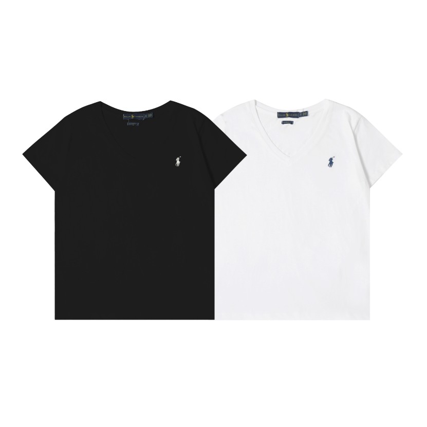 ❤️สต็อกพร้อม❤️- Street Wear เสื้อผ้าผู้หญิงแฟชั่นสไตล์ใหม่ Standard War Horse คอวีแขนสั้น Simple T @