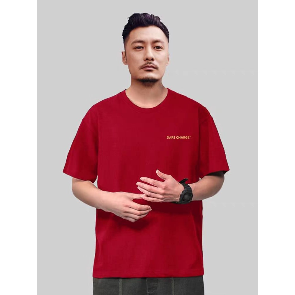 (จัดส่งตลอด 24 ชั่วโมง)Woo Right เสื้อยืดสีแดง เสื้อตรุษจีน ปี2025 มีหลายลาย