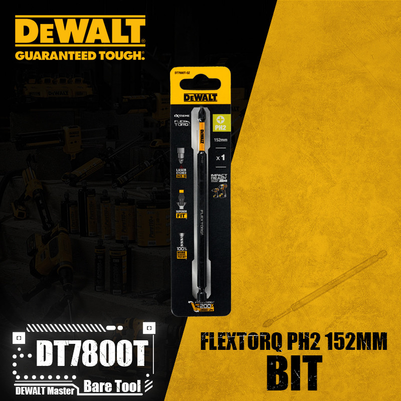 Dewalt DT7800T FLEXTORQ PH2 152 มม. อุปกรณ์เครื่องมือบิต