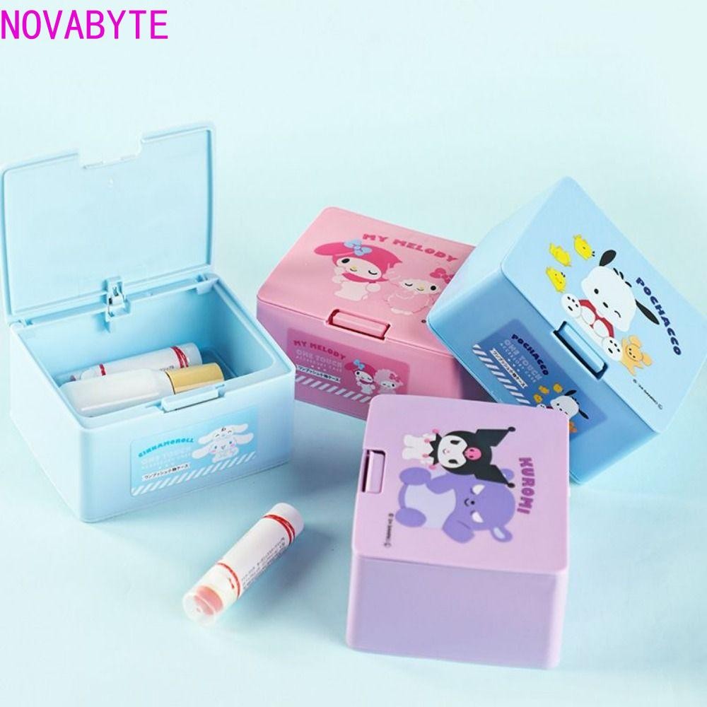 Novabyte My Melody Storage Container,การ์ตูน Push-to-open Kuromi Flip-top Storage Box,อเนกประสงค์พร้อมฝาปิดน่ารักKt Cat Sundries Boxกล่องของขวัญ