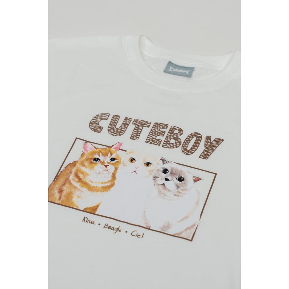 💗💖💓 [S-5XL]CuteBoy x Cielmeowmun Tee 👍