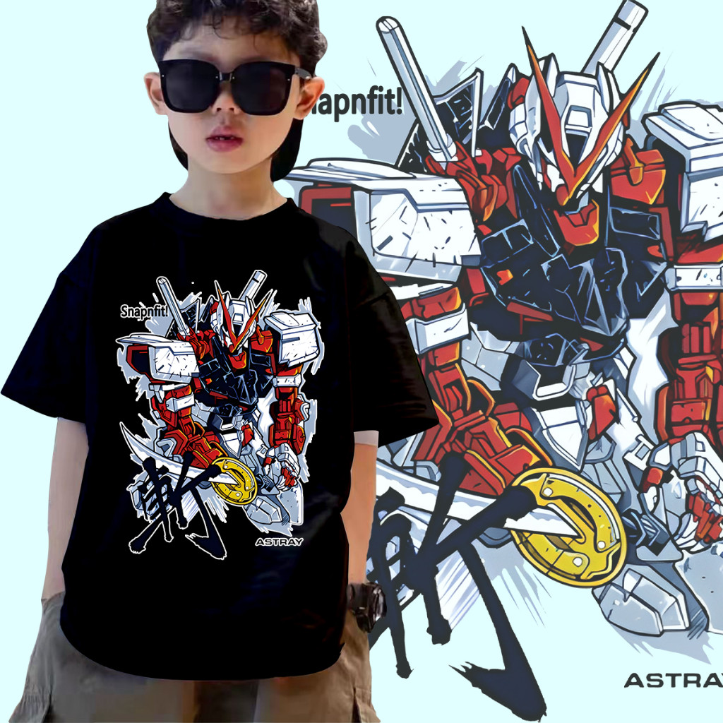 (จัดส่งตลอด 24 ชั่วโมง)Kids T shop เสื้อยืดเด็กหุ่นยนต์กันดั้มสไตล์ใหม่ 90-150ซม. อายุ 3-12 ปี #1599
