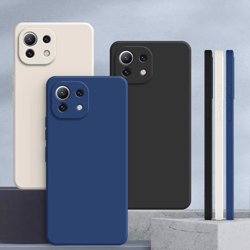 เคส Xiaomi 11 LITE 5G NE สีทึบ mi 11 LITE 5G เคสซิลิโคนป้องกันการตกสีธรรมดาเรียบง่าย YT