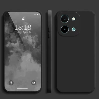 เคส Vivo Y28 4G สีทึบ Vivo Y28 เคสซิลิโคนป้องกันการตกสีธรรมดาเรียบง่าย YT