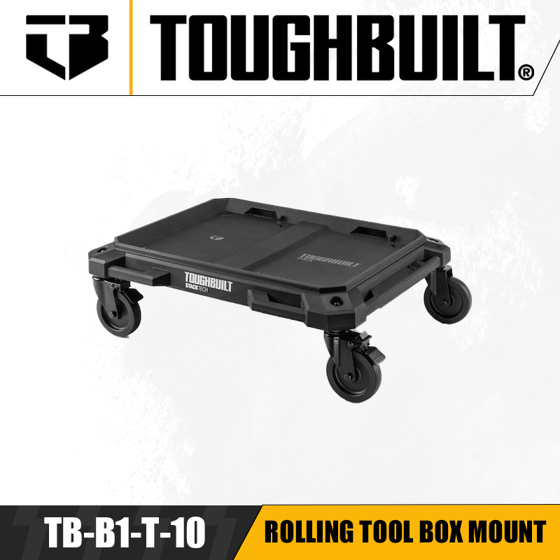 Toughbuilt TB-B1-T-10 Rolling กล่องเครื่องมือ Mount Bracket Pulley Mobile แชสซีฐานถาดที่ถอดออกได้อุปกรณ์เสริมเครื่องมือ