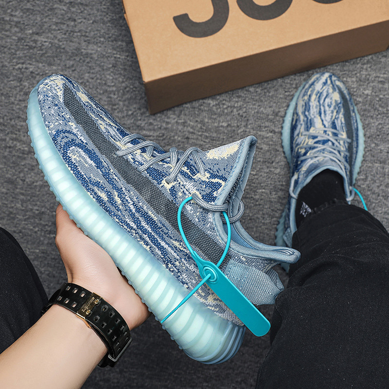 Yeezy350 รองเท้ามะพร้าว Gypsophila รองเท้าผ้าใบ Casual ร้อนจริงคู่รองเท้าวิ่งลําลอง