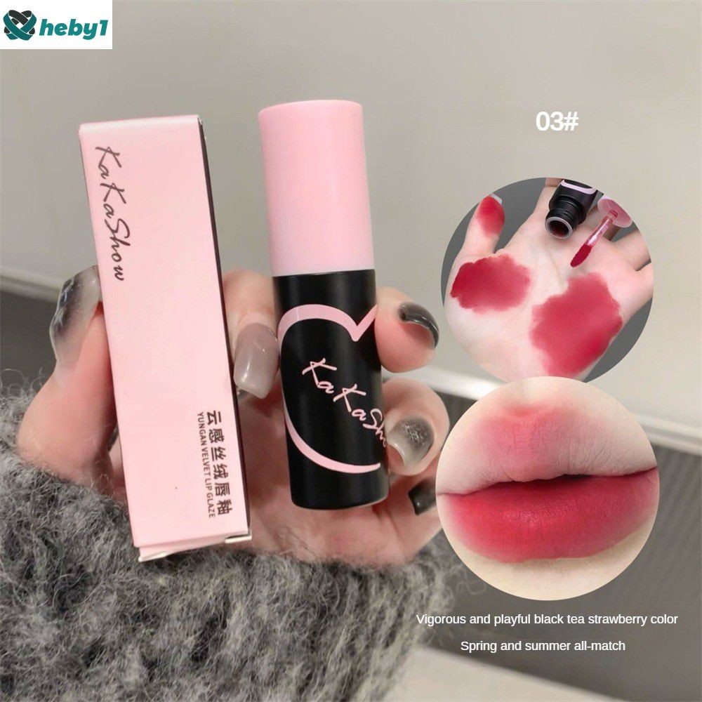 【ลดราคา】 Kakashow Velvet Lip Glaze Cloud Feeling Smooth And Not Dry Long Lasting Waterproof Moisturizing Lip Tint 6colors Student Cosmetics heby1
