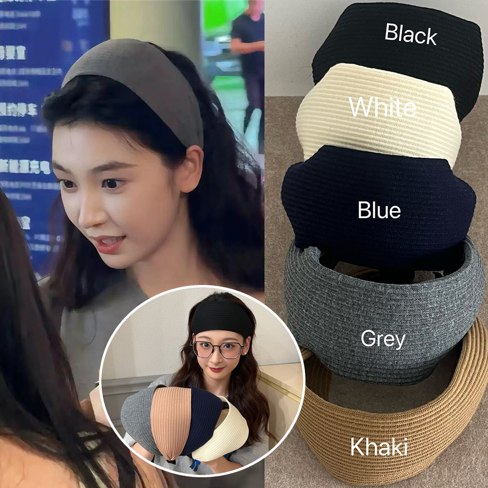 ที่คาดผมปีกกว้างเกาหลีผ้าลายฟันกิ๊บสไตล์เดียวกันเครื่องประดับผมอเนกประสงค์ล้างทําความสะอาดได้ใบหน้า อิน