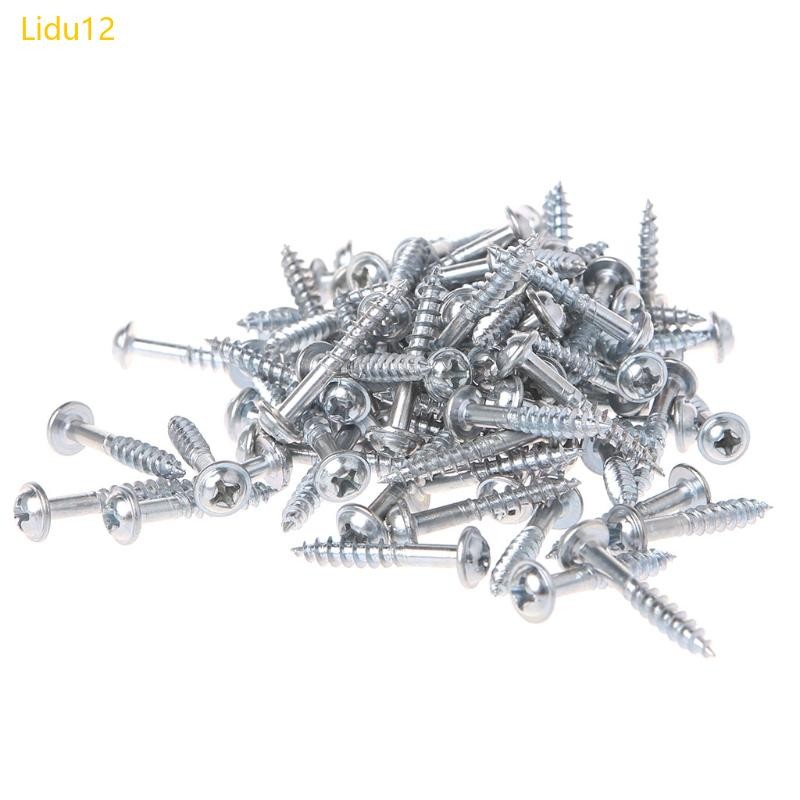 Lidu12 100 ชิ้น M4-25 สกรูแตะตัวเองรูเฉียงสําหรับ Pocket Hole Jig
