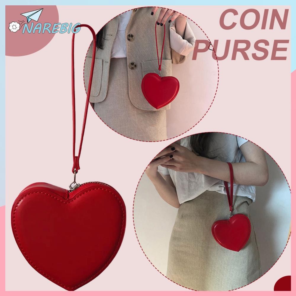 ส่งจากกรุงเทพ🚚 กระเป๋าถือผู้หญิงหรูหรา Love Shaped Top-handle Bag Solid Leather Money Purse Tot ✿