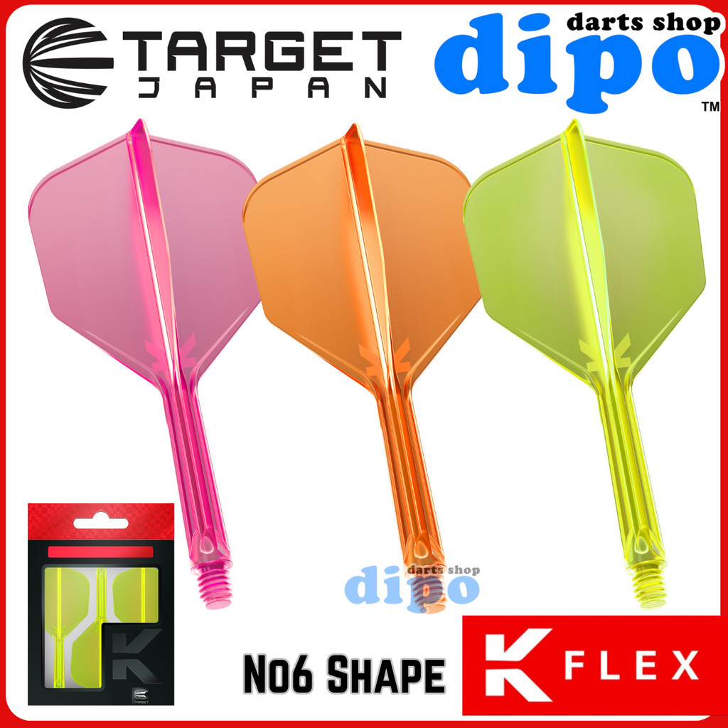 TARGET K-FLEX NEON  No.6 ShapeHard Material Darts Flight - TARGET Darts Flight