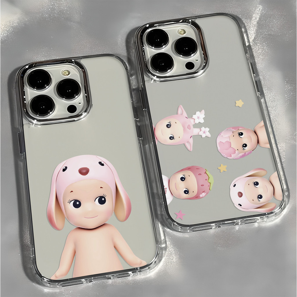 Sonny angel เคสสําหรับiphone 15 Pro Max 14 XR 13 11 12 Pro Max 8 7 6 6S Plus X Xs Max Se 2020 13 12 11 โลหะหรูหรานุ่ม
