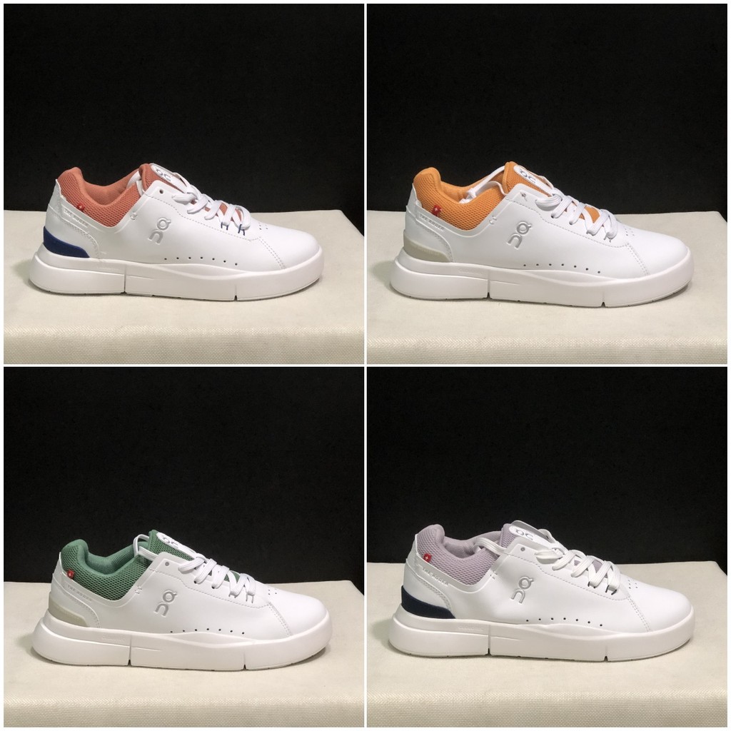 ON Running ON Cloud X The Roger Spin 2รองเท้าผ้าใบสำหรับผู้ชายและผู้หญิงคู่ unisex รองเท้าหนังสีขาว xrvd