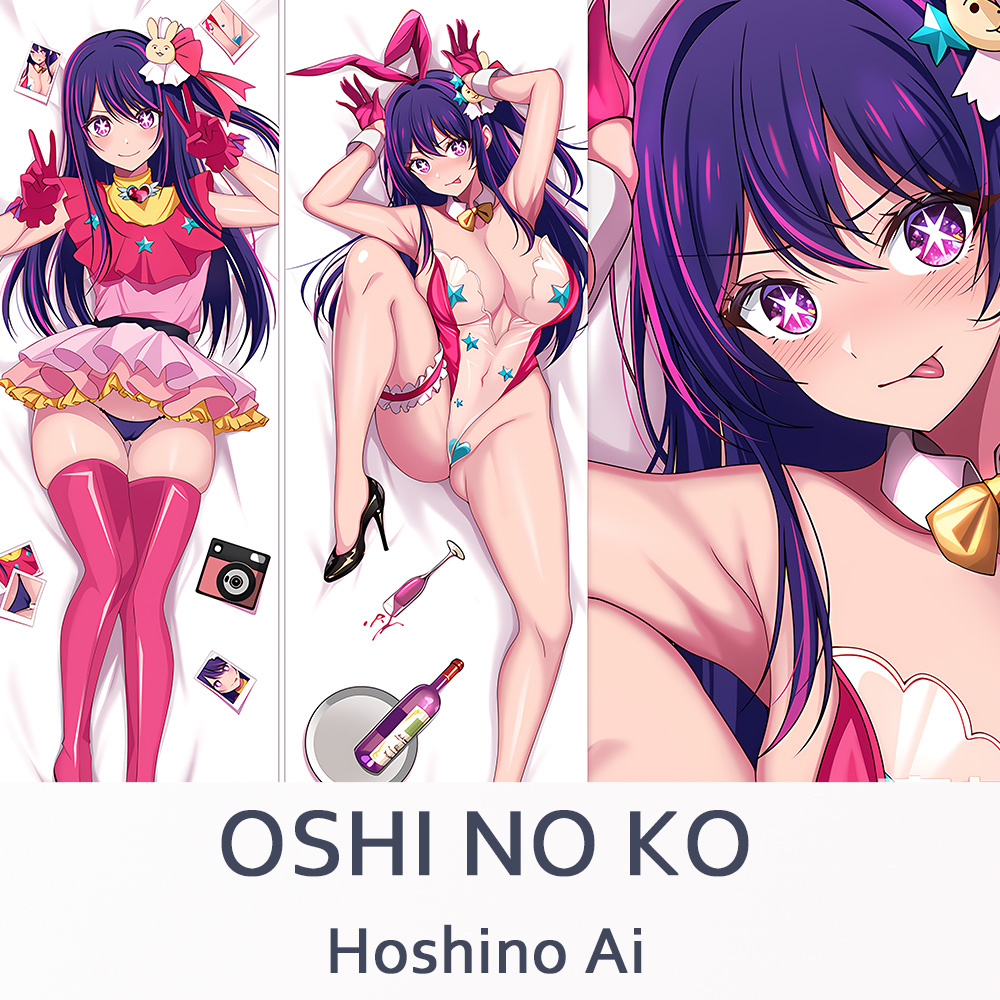 Dakimakura Oshi No Ko Hoshino Ai Full Body หมอนอะนิเมะ Otaku ปลอกหมอนเกมโยนปลอกหมอนอิงเตียงตกแต่งของขวัญ