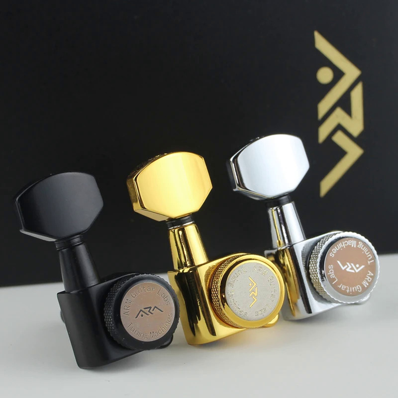 ARM 1 Set Guitar Locking Tuners Electric Guitar Machine Heads Tuners Lock String Tuning Pegs Black 【