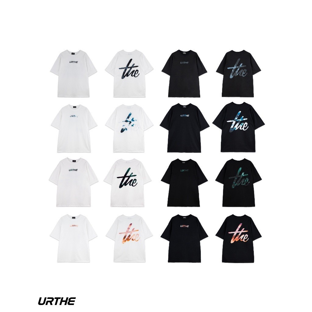 พร้อมส่ง S-5XL URTHE - เสื้อยืด แขนสั้น พิมพ์ลาย Col. DFT BOX LOGO