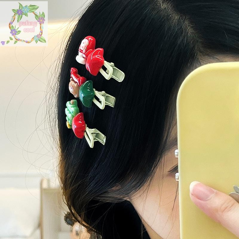 Pucool การ์ตูนคริสต์มาส Hairpin น่ารักซานตาคลอสต้นคริสต์มาส Star Side Bangs คลิปสาว Headwear อุปกรณ์เสริมผมใหม่ปีของขวัญ TH