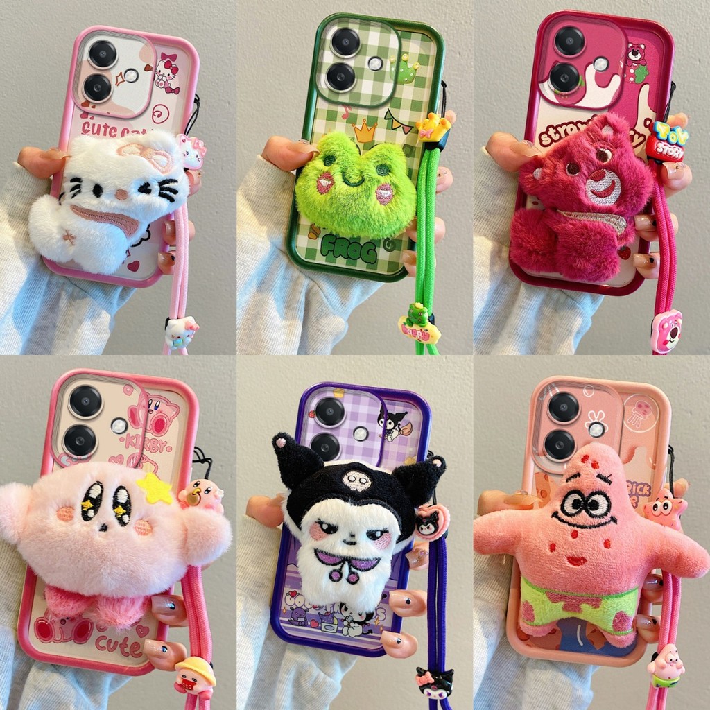 เคส Oppo A3X การ์ตูน Kuromi/Patrick Star/Lots-o-Huggin Bear/Frog/Kirby/Hello Kitty เคสโทรศัพท์ เคสซิลิโคนนุ่ม