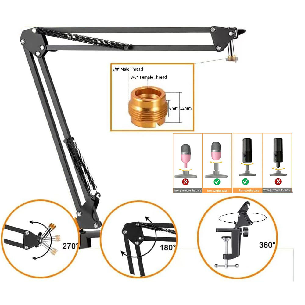 ขาตั้งแขนไมโครโฟน, ขาตั้งไมค์ Razer Seiren X Seiren Mini Boom Arm, ขาตั้งไมโครโฟน FIFINE, ขาตั้งไมโครโฟนแบบปรับได้โต๊ะ