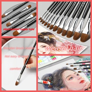 Magritte weasel hair แปรงหัวเป็ดลิ้นสําหรับ gouache/ภาพวาดอะ…