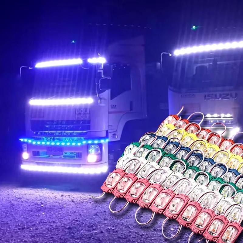 10ชิ้น ไฟด้านหลังสากล นํา โมดูล ซัง สัญญาณไฟดัดแปลงรถบรรทุกกันน้ํารถไฟเตือน 12โวลต์ 24โวลต์ ไฟโฆษณา