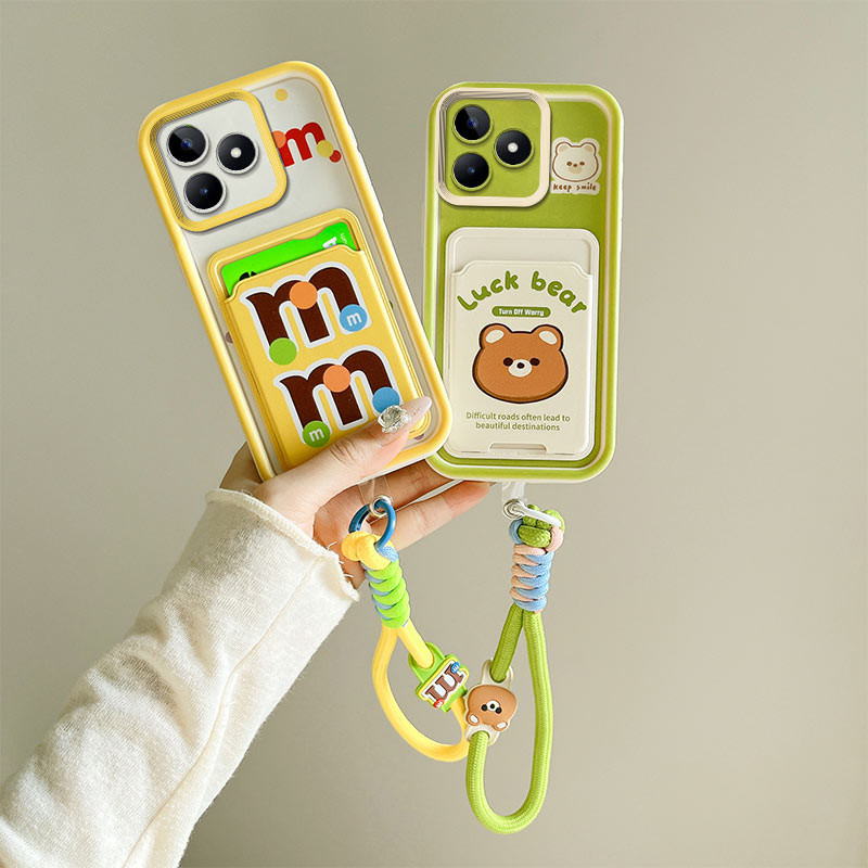 เคส Realme C53 C51 ใส่การ์ดการ์ตูนโทรศัพท์มือถือกระเป๋านุ่ม BBKB