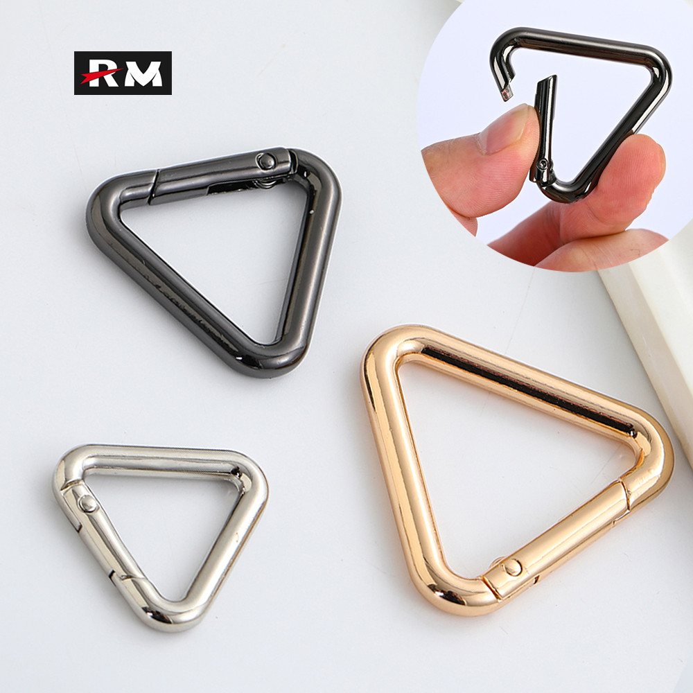 2 ชิ้น|โลหะผสมสังกะสีสามเหลี่ยมสปริงหัวเข็มขัดแขวนเครื่องประดับเสื้อผ้าอุปกรณ์ฮาร์ดแวร์กระเป๋าโซ่สายกระเป๋าเชื่อมต่อตะขอหัวเข็มขัดเปิดแหวนสปริงแหวนกระเป๋าเป้พวง