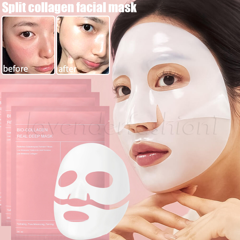 1/5 ชิ้น Bio-Collagen Face Mask - มอยเจอร์ไรเซอร์ล้ําลึก ลดริ้วรอย รูขุมขนหดตัว - ผลิตภัณฑ์ดูแลผิวหน้า - มาส์กบํารุงและกระชับกลางคืน - มาส์กเจลแยกกระจ่างใส
