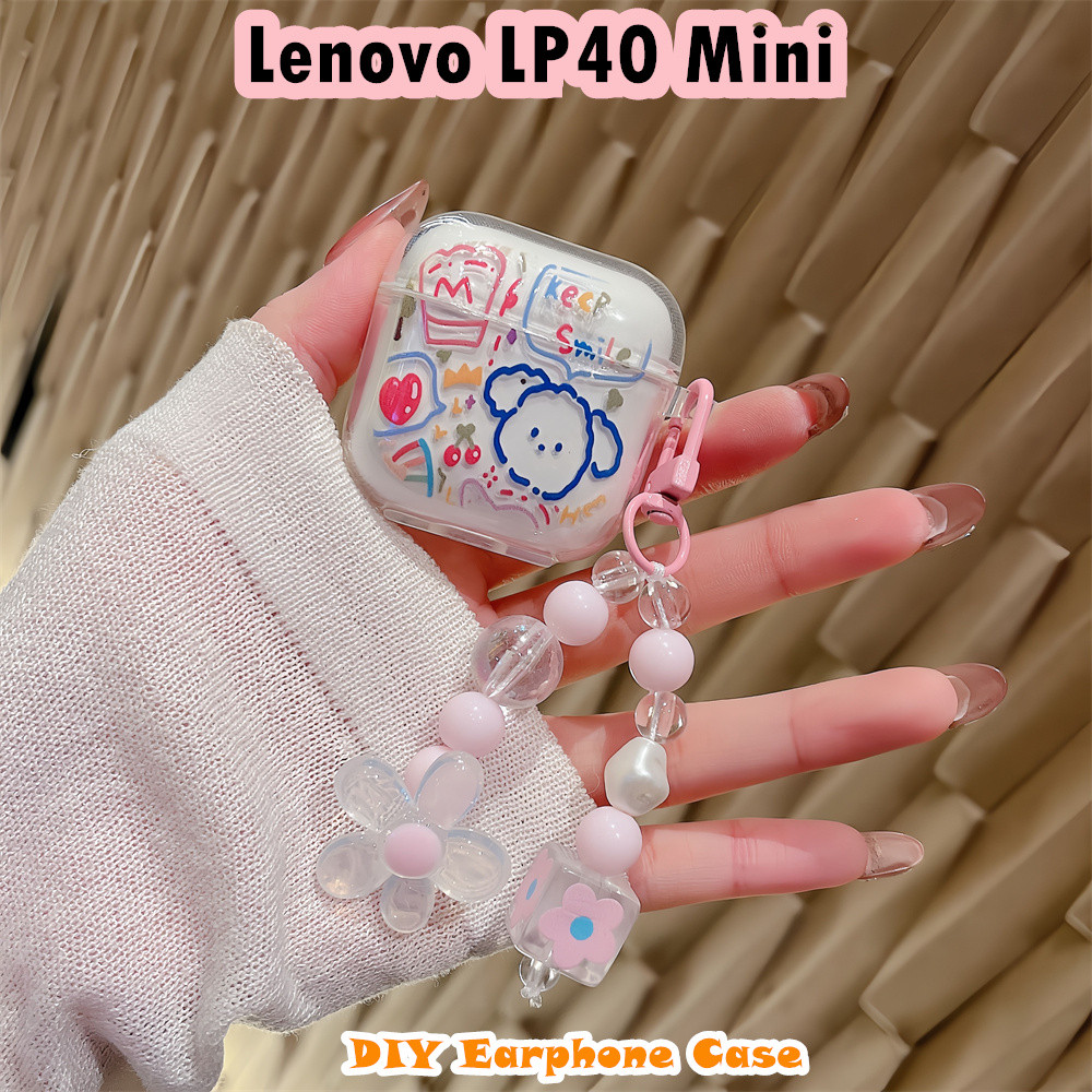 สําหรับ Lenovo LP40 Mini Case DIY การ์ตูนสร้างสรรค์ซิลิโคนอ่อนนุ่มหูฟังกรณีปลอกฝาครอบ