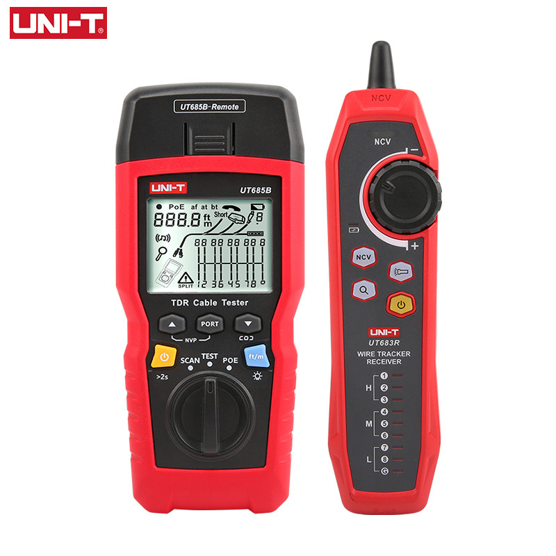 UNI-T UT685B KIT TDR เครื่องทดสอบสายเคเบิล 500m Cable Length Test POE Detection ค้นหาสายเคเบิล
