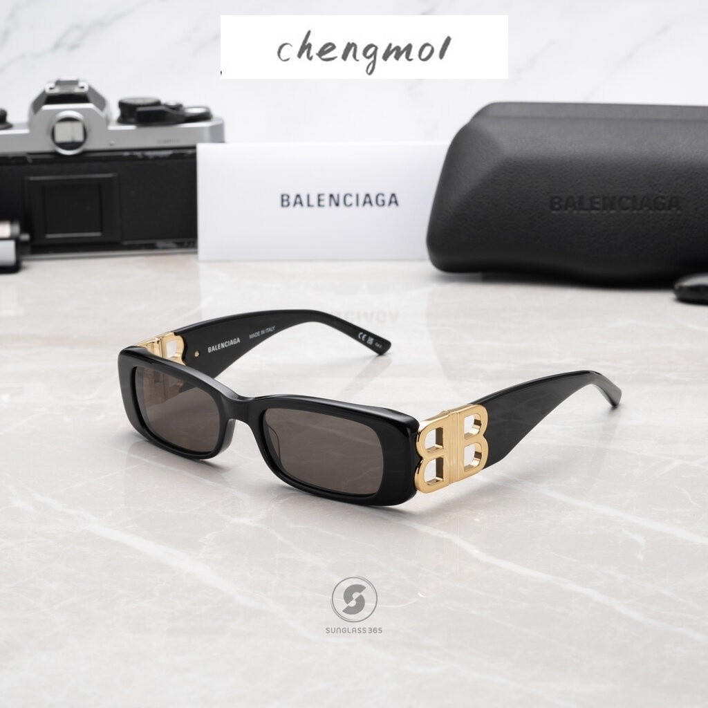 แว่นกันแดด Balenciaga Dynasty Rectangle BB0096S 001