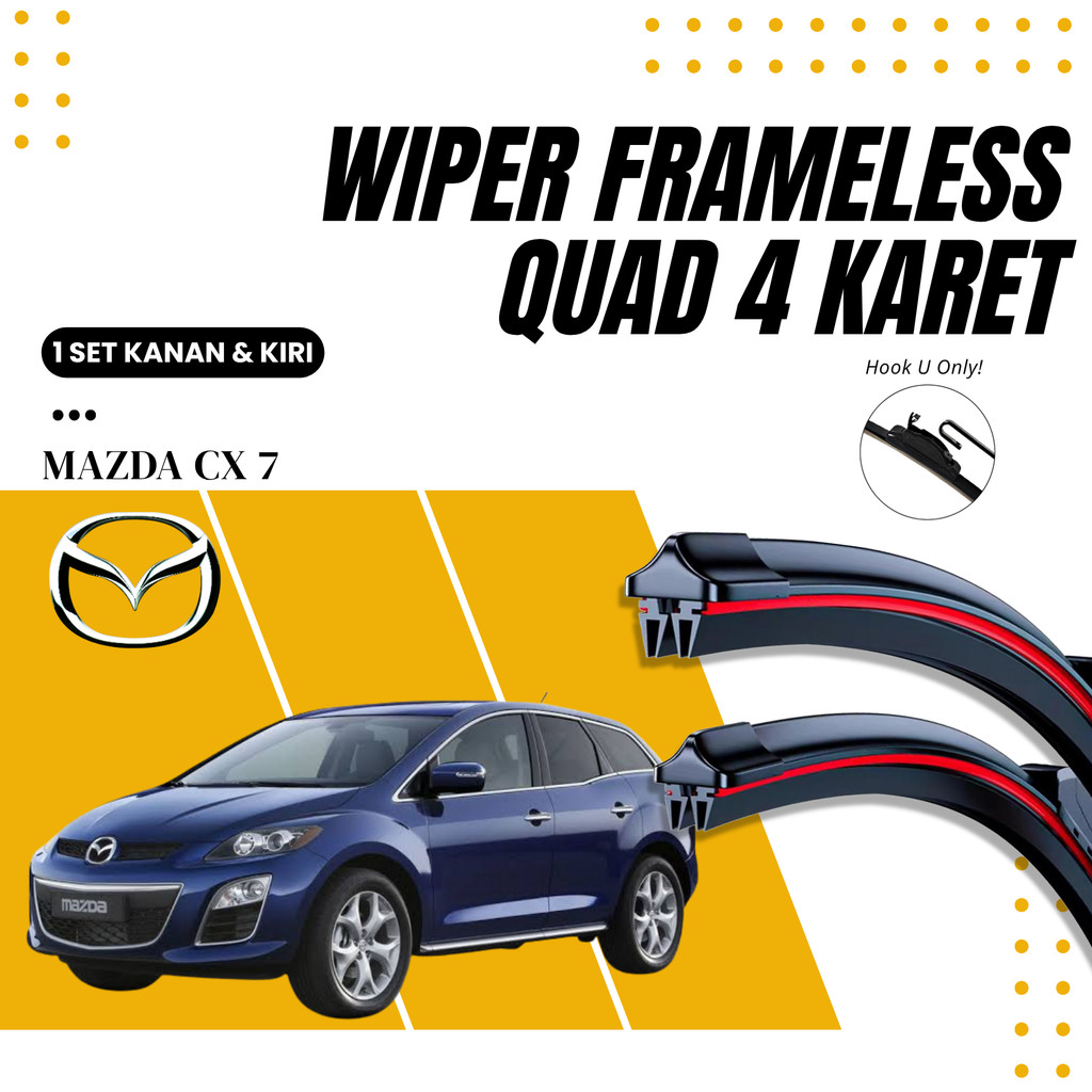 Quad Mazda Cx 7 Premium Car Wiper หนึ่งคู่ซ้ายขวา ANTAPANI MOTOR
