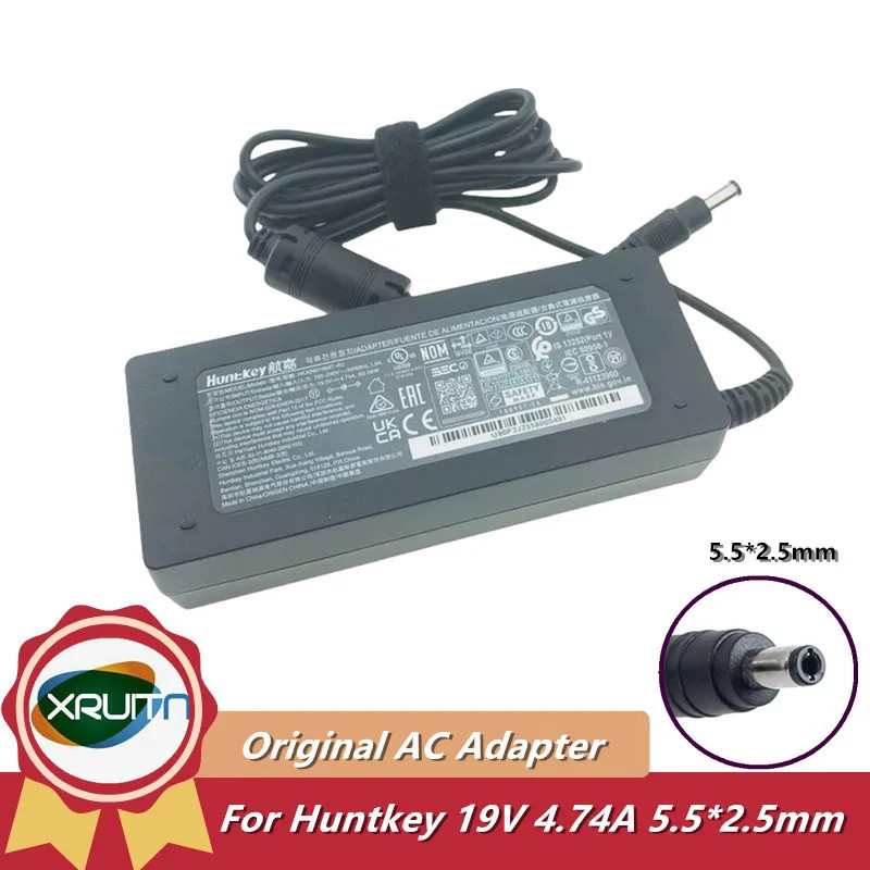 Original Huntkey 19V 4.74A 90W อะแดปเตอร์ AC HKA09019047-6U HKA09019047-6D Charger สําหรับ Intel NUC