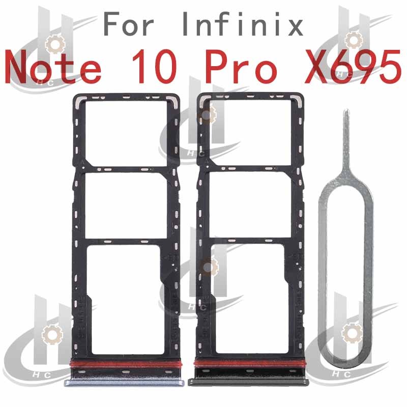สําหรับ Infinix Note 10 Pro X695 ซิมการ์ดถาดผู้ถือช่องเสียบการ์ด Reader SD Slot อะแดปเตอร์อะไหล่