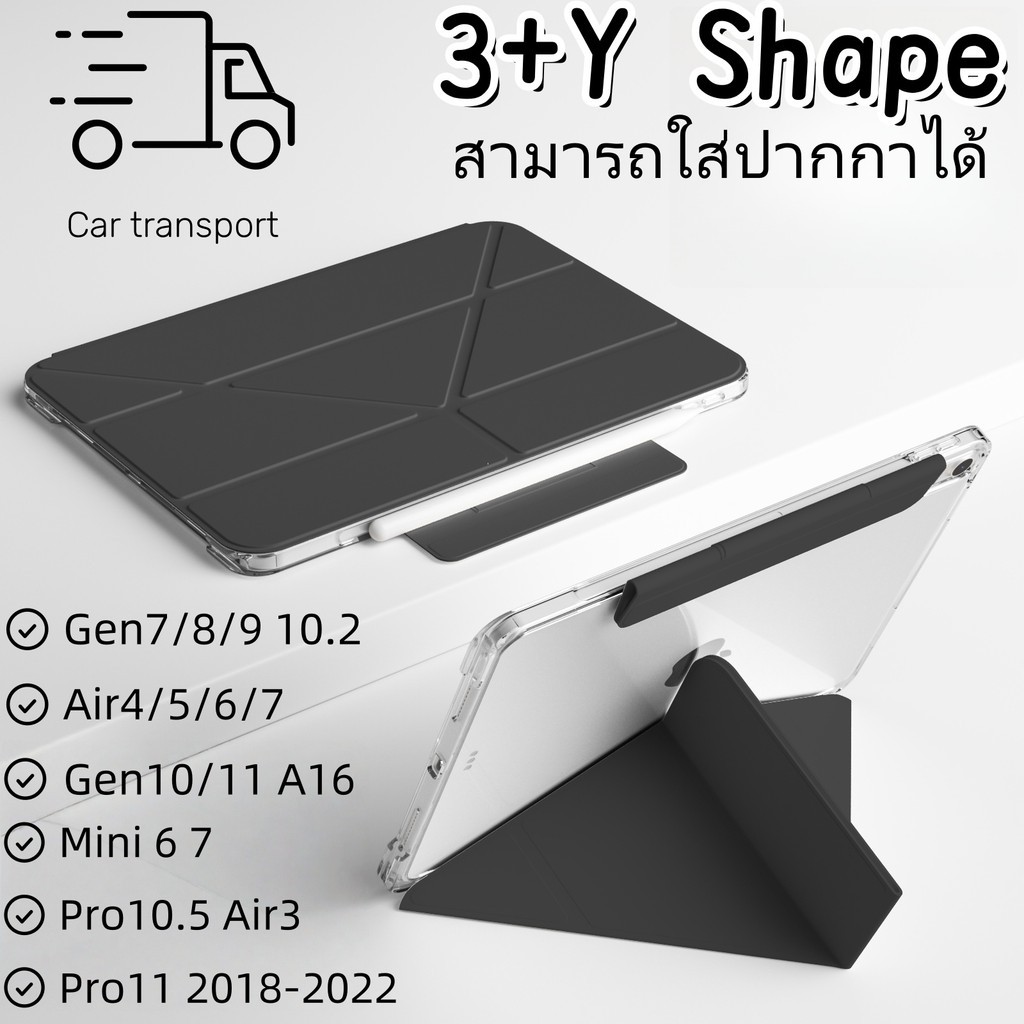 【ใหม่ แกนY】เคสไอแพด Air11(M3)/Air6-11/Air4/5/10.9/Gen9/10/11(A16)/Pro11 เคสพับแม่เหล็ก iPad
