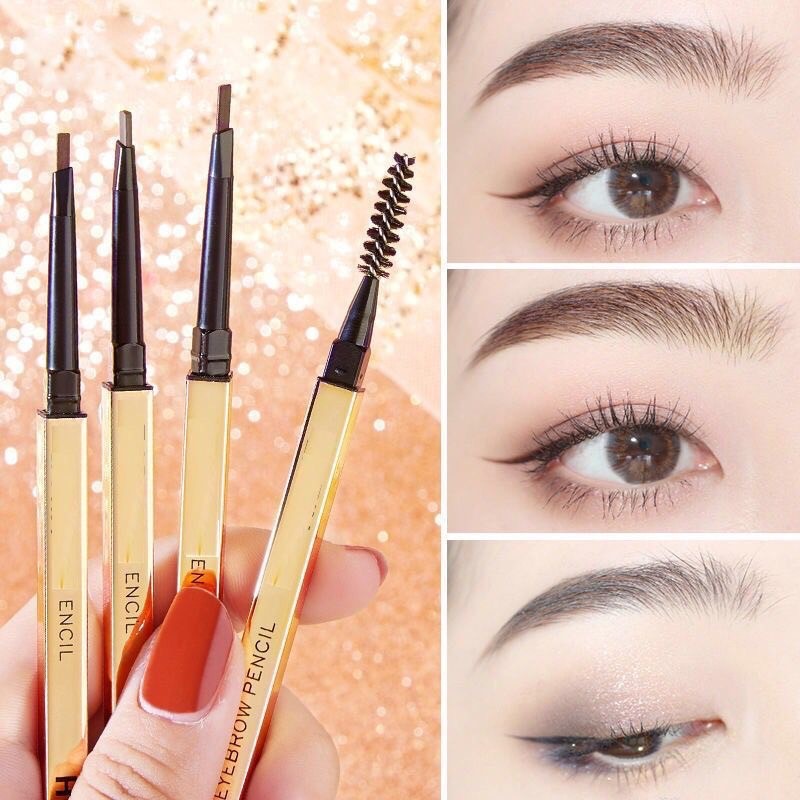 Mking Pretty  2 in 1 ดินสอเขียนคิ้ว หมุนอัตโนมัติ เริ่มต้น เติม กันน้ํา แปรงเขียนคิ้ว ติดทนนาน