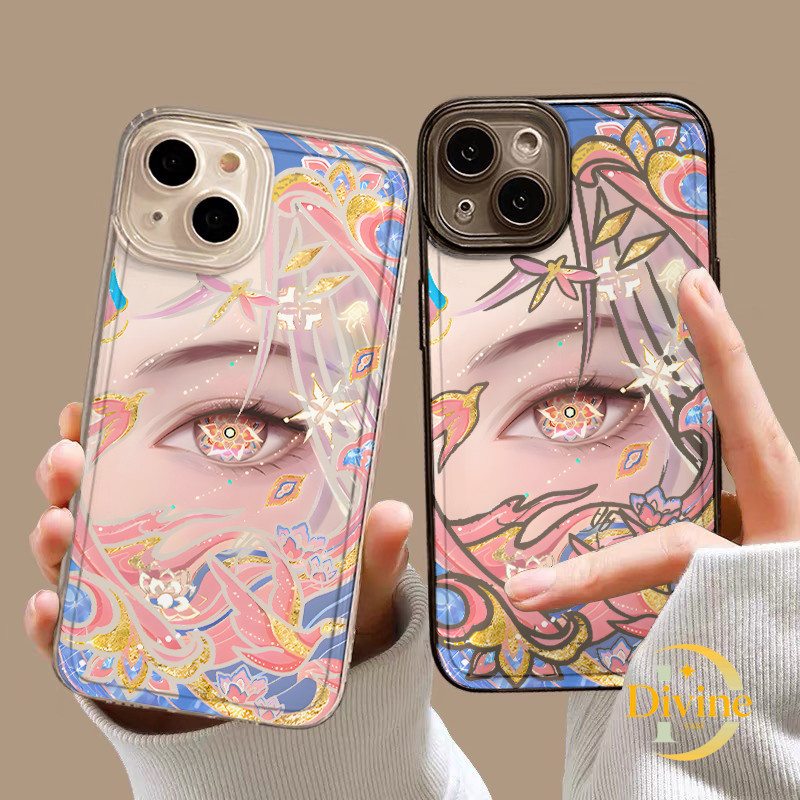 Hollow Yu Ji การ์ตูน iPhone Case โปร่งใสนุ่มแฟชั่นเหมาะสําหรับ iPhone 11 12 13 14 15 16 Pro Max X XR