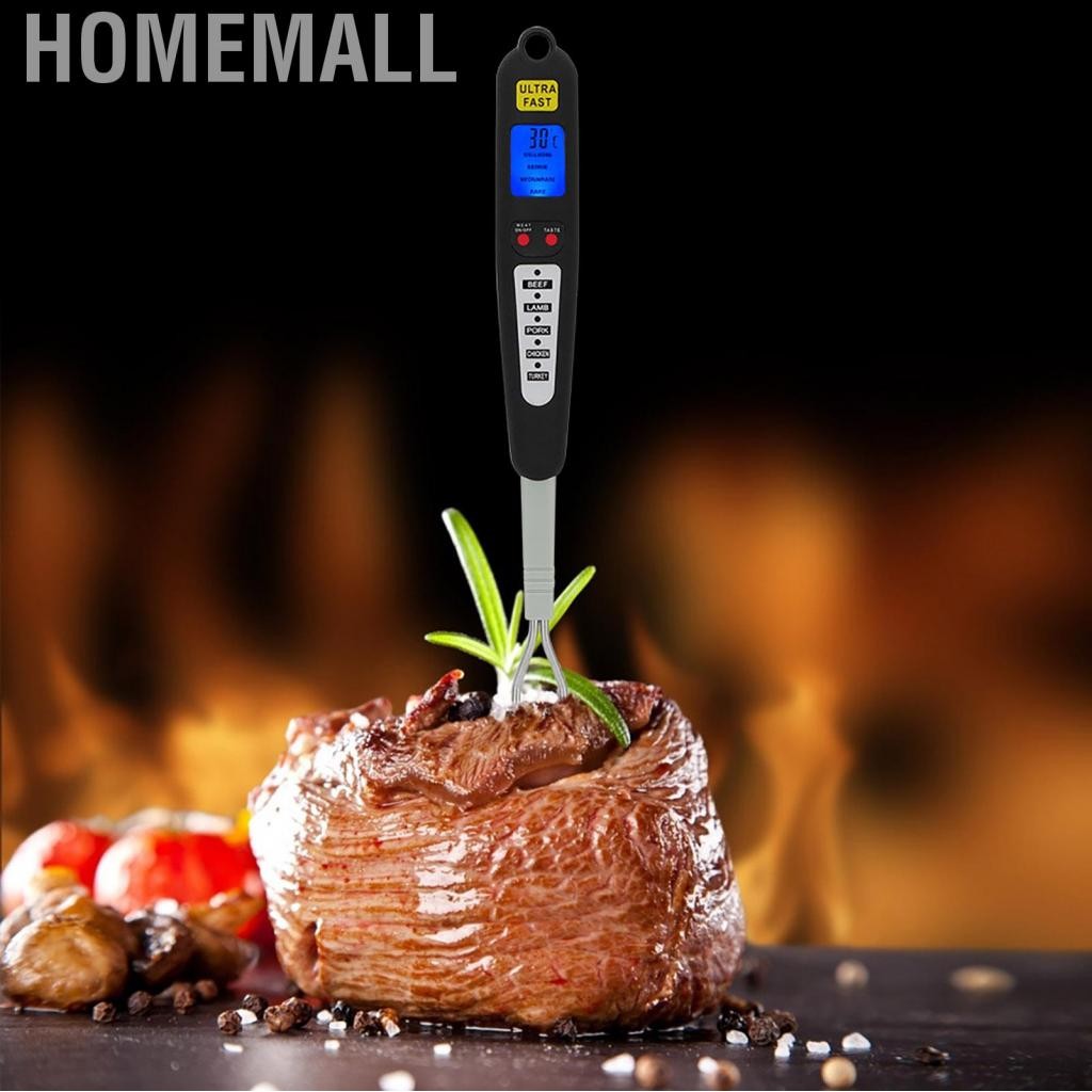 HomeMall Helper HomeMall-th Pwshymi Kitchen Fork อ่าน Dual Probe LED Display Workmanship Sebsourtive