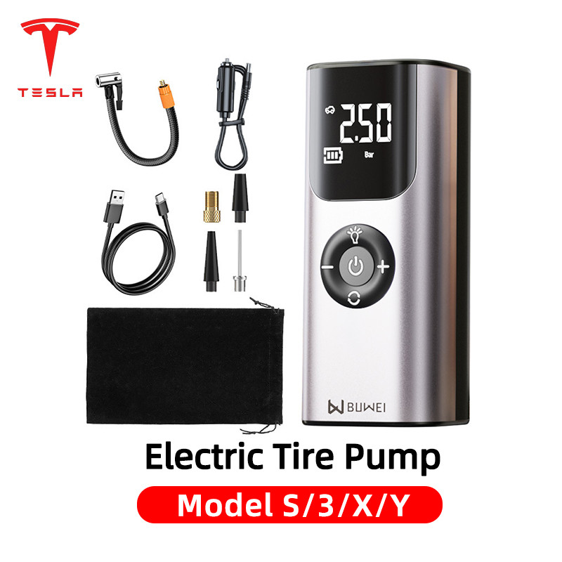🚚จัดส่งจากไทย🚚 ปั้มลมพกพา ปั้มลมไฟฟ้า ที่เติมลมยางรถ  Tesla Model S 3 X Y ที่เติมลมยางรถ มอเตอร์ไซค์ เติมลม