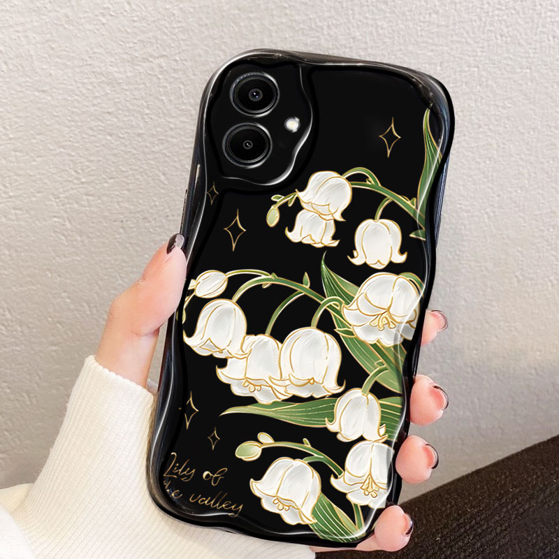 YBD เคสโทรศัพท์สําหรับ Samsung Galaxy A03S A02S F02S A10 M10 A025 A02 M02 INS สไตล์ดอกไม้สด lily of 