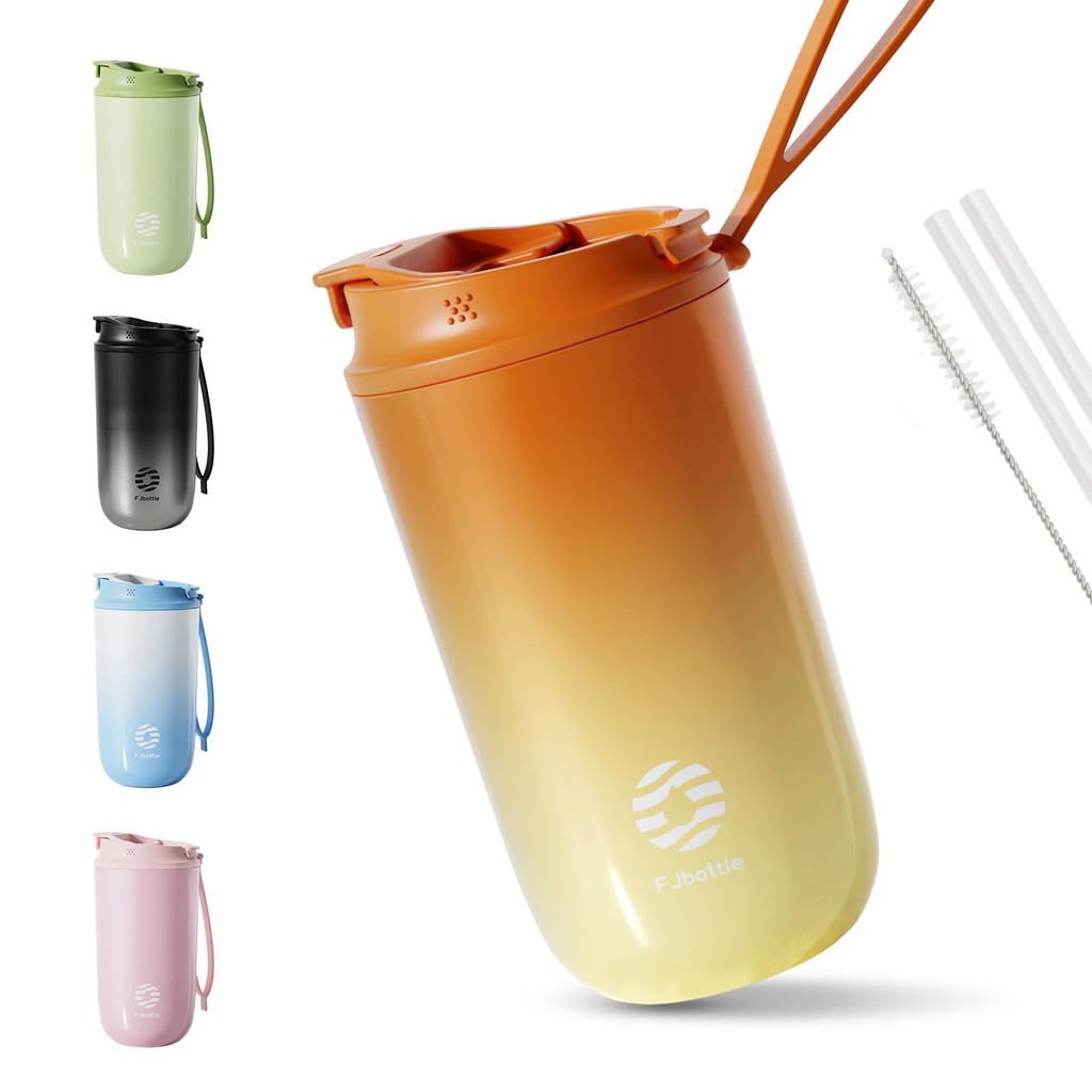 [ส่งตรงจากประเทศญี่ปุ่น]FJbottle ขวดน้ำ 450ml ขวดสแตนเลสกันความร้อน (พร้อมสายคล้อง) ขวด 2 ทาง ดื่มตร