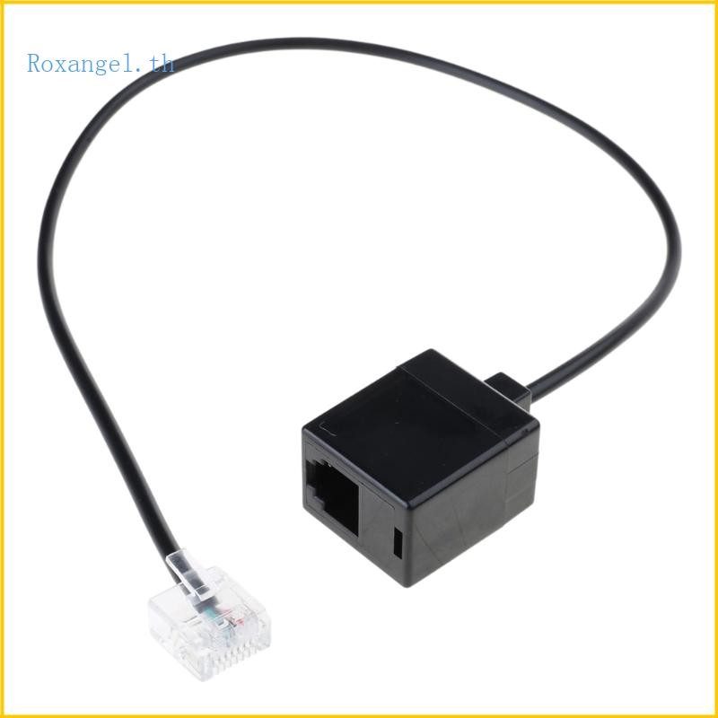 ROX RJ45 Ethernet to RJ11 สายแปลง RJ45 to RJ11 อะแดปเตอร์สายไฟสําหรับสํานักงาน