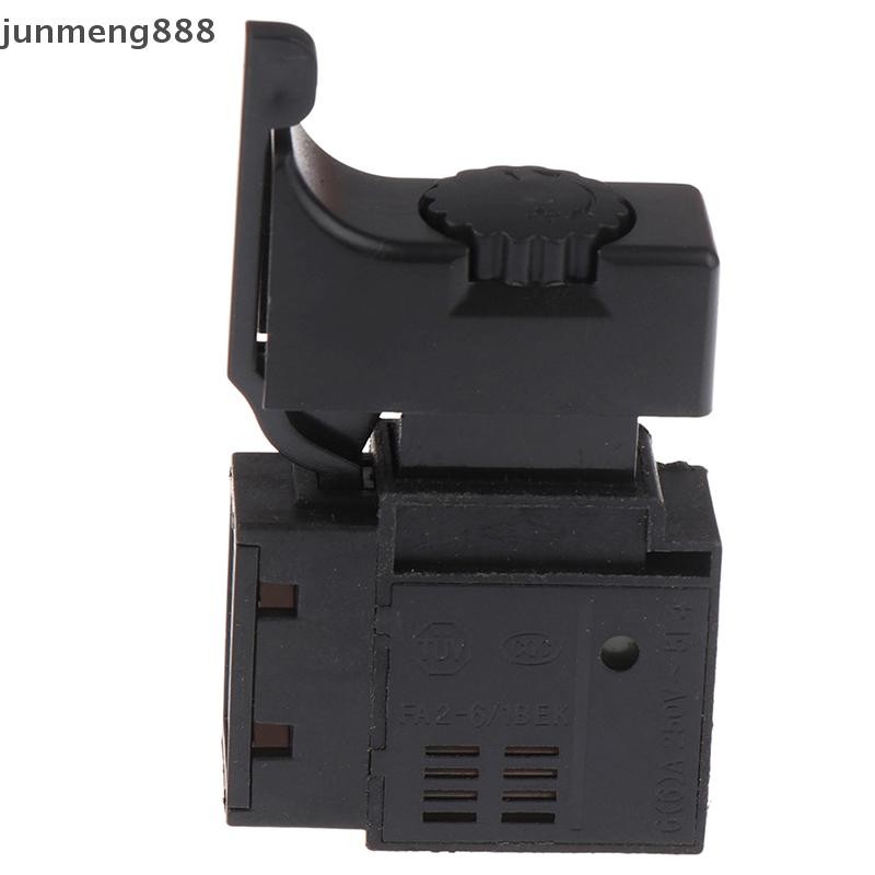 Junmeng888 FA2-6/1BEK สีดํา 6a 250v สว่านไฟฟ้าควบคุมความเร็วสวิตช์ปุ่มทริกเกอร์ Nice