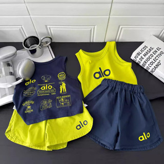 ชุดกีฬาเด็กแขนกุดและกางเกงขาสั้น การ์ตูน สำหรับเด็กชายและหญิ…